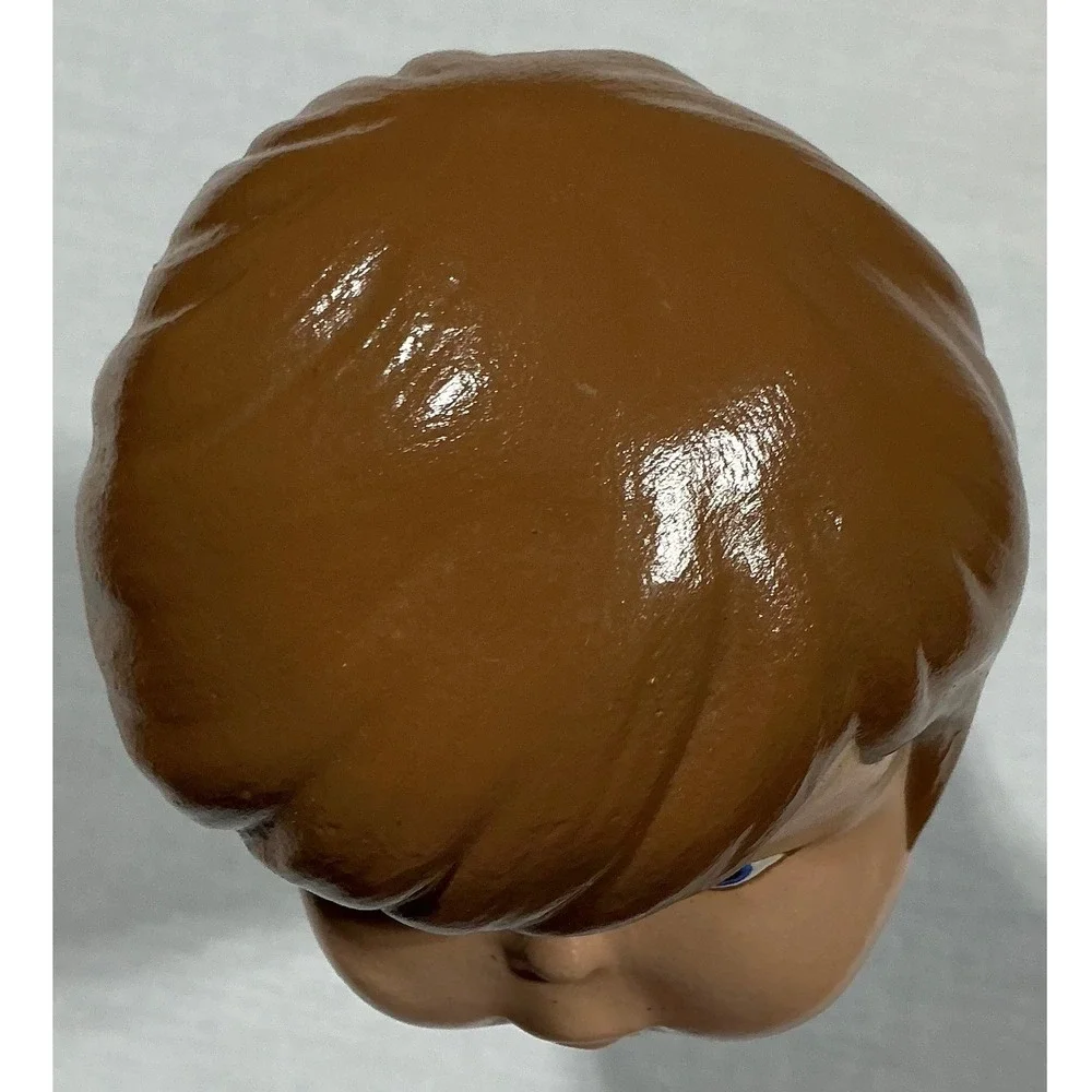 Vintage Praying Boy Figurine Blue Pajamas Kneeling Ceramic Chalkware Japan